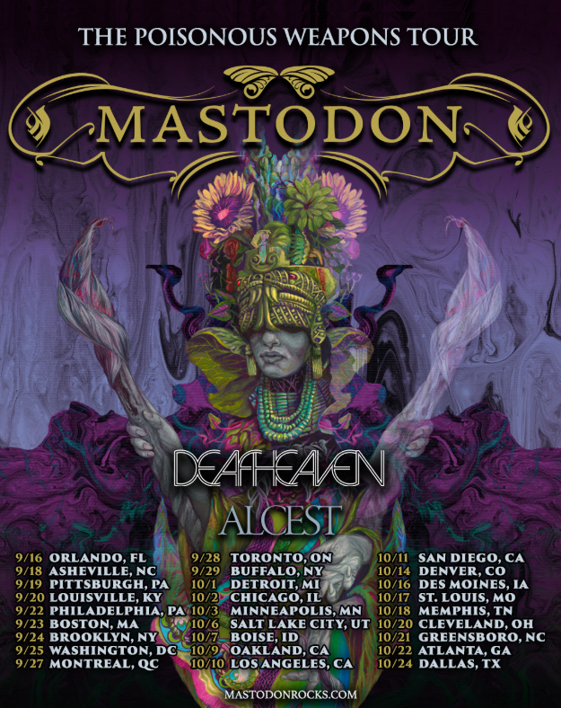 Mastodon Plot The Poisonous Weapons North American Tour For Fall